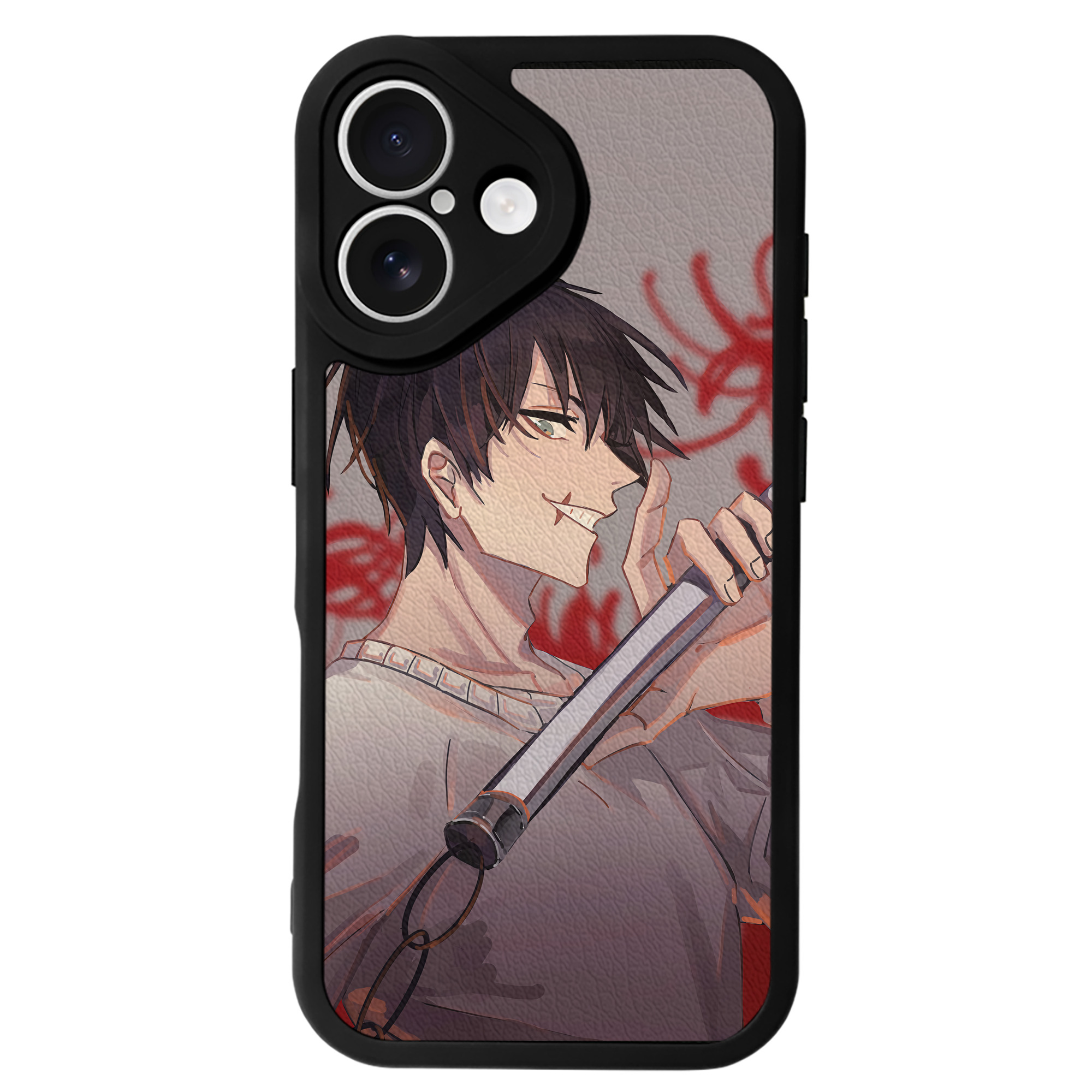 （画像用） 呪術廻戦 Jujutsu Kaisen 【iPhone 16シリーズ対応】シリコンスマホケース（レザー調） 材質：シリコン